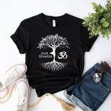 Just Breathe, Tree Of Life Inspirational Tee