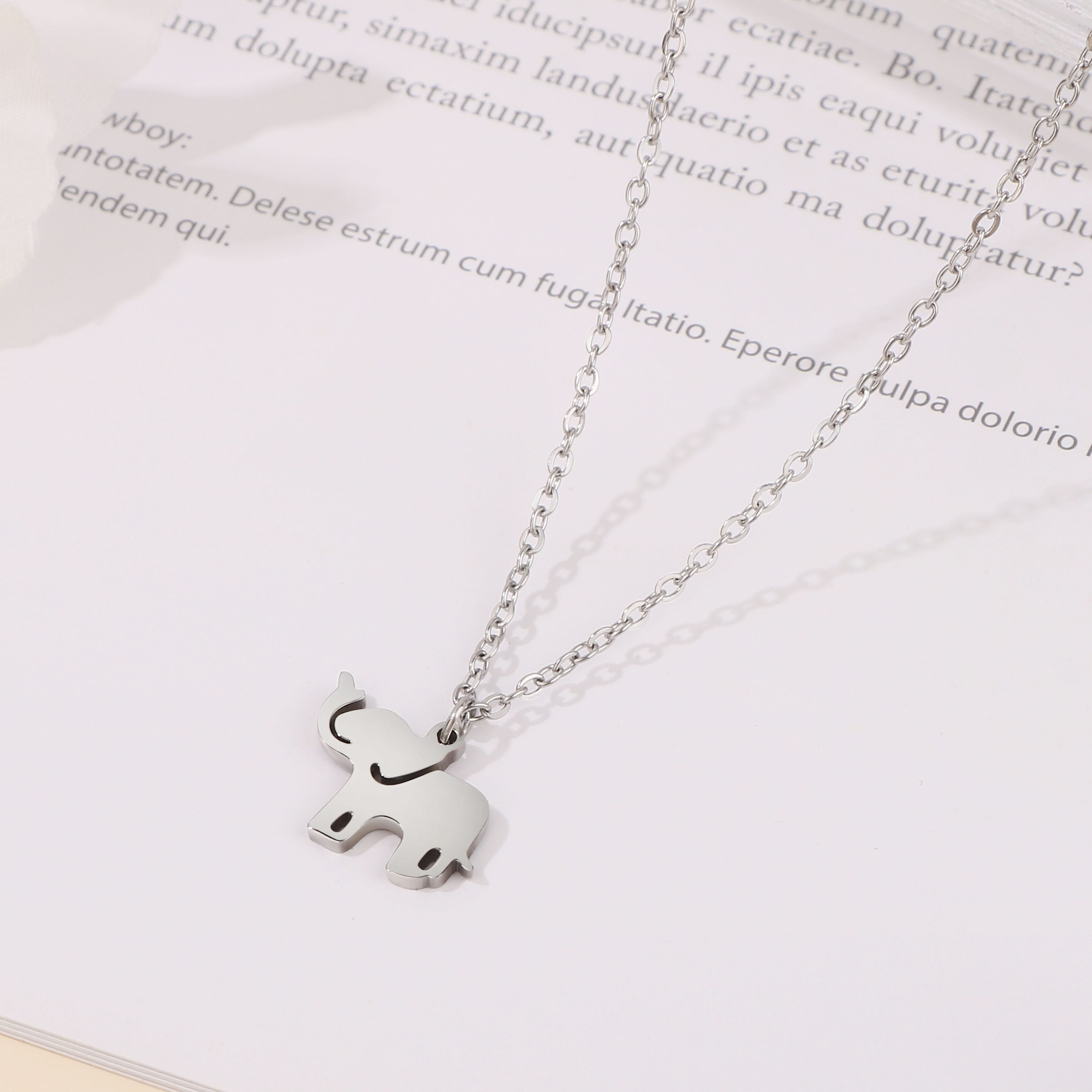 Cheerful Elephant Charm Necklace