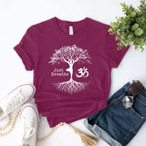 Just Breathe, Tree Of Life Inspirational Tee