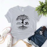 Just Breathe, Tree Of Life Inspirational Tee