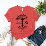 Just Breathe, Tree Of Life Inspirational Tee