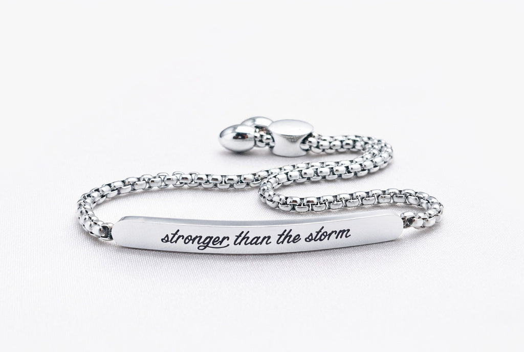 Stronger Than The Storm Bar Bracelet