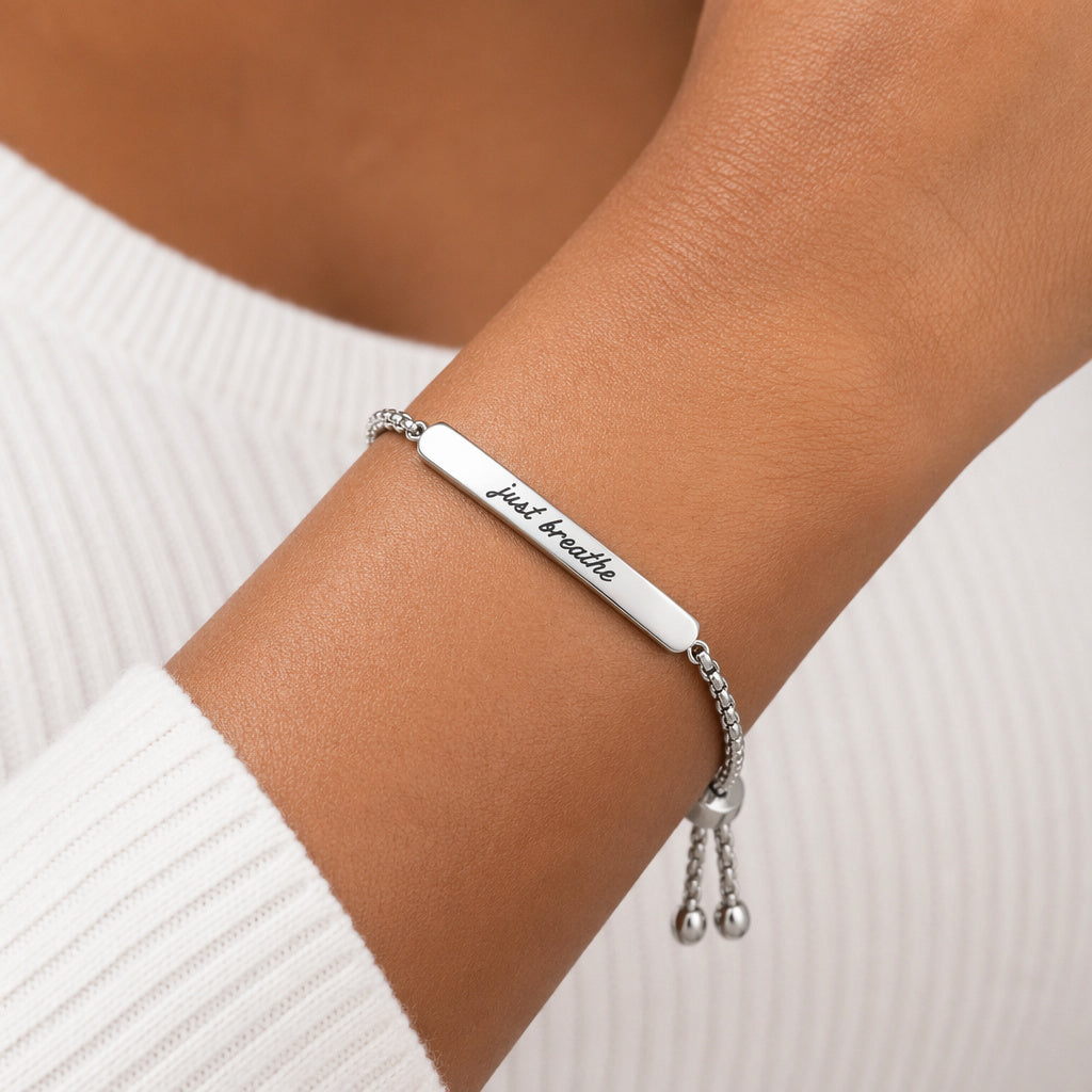 Just Breathe Bar Bracelet