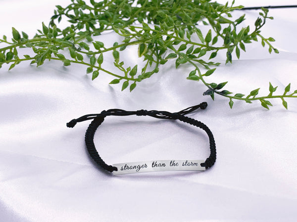 Stronger Than The Storm - Woven Affirmation Bracelet