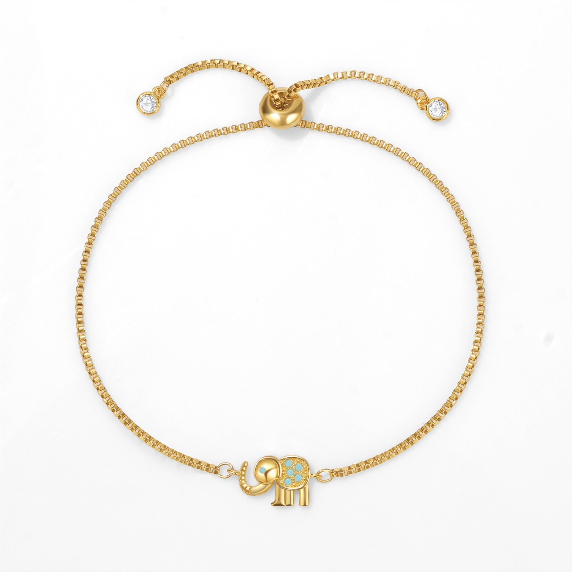 Shine Bright Elephant Chain Bracelet