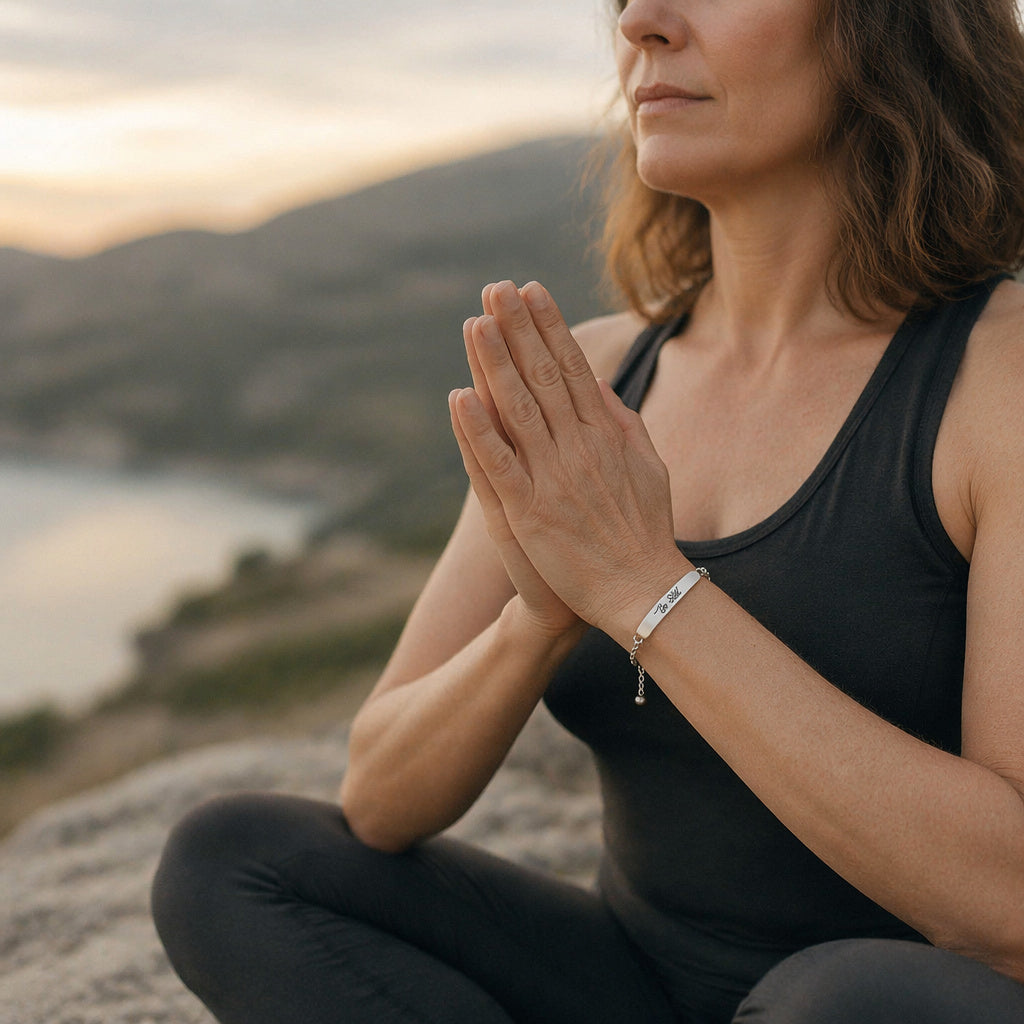 Be Still Inspirational Bar Bracelet