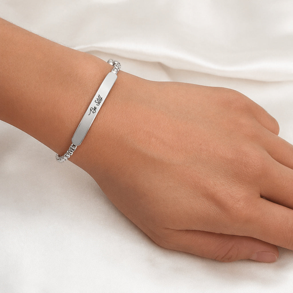 Be Still Inspirational Bar Bracelet