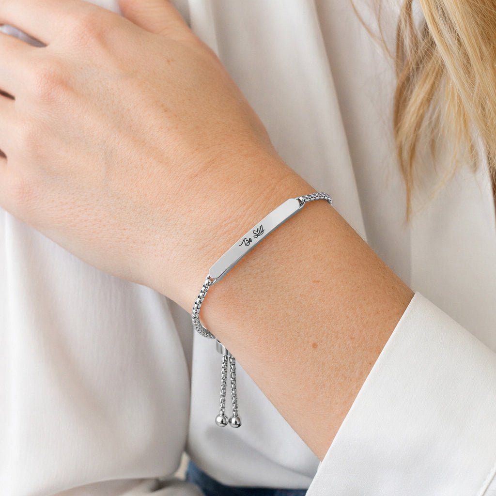 Be Still Inspirational Bar Bracelet