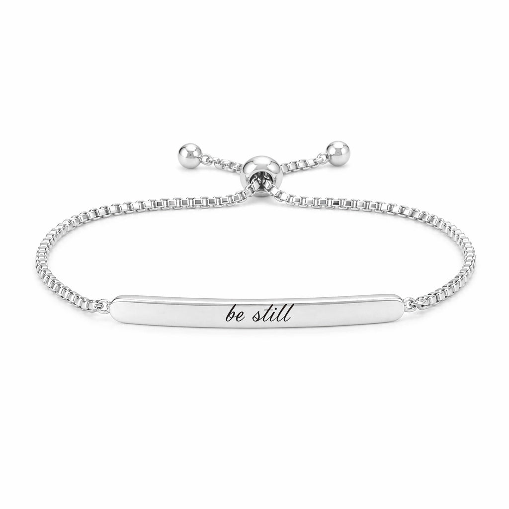 Be Still Inspirational Bar Bracelet