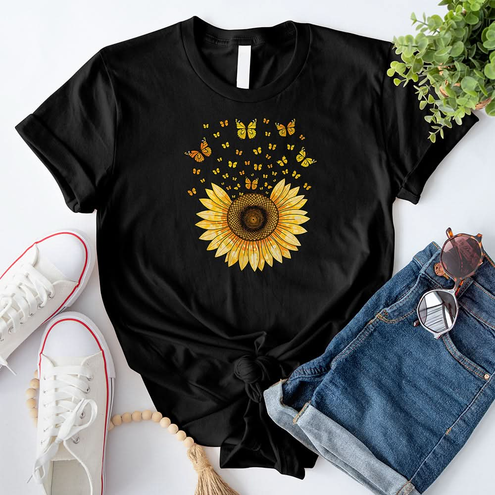 Sunflower Butterfly T-Shirt