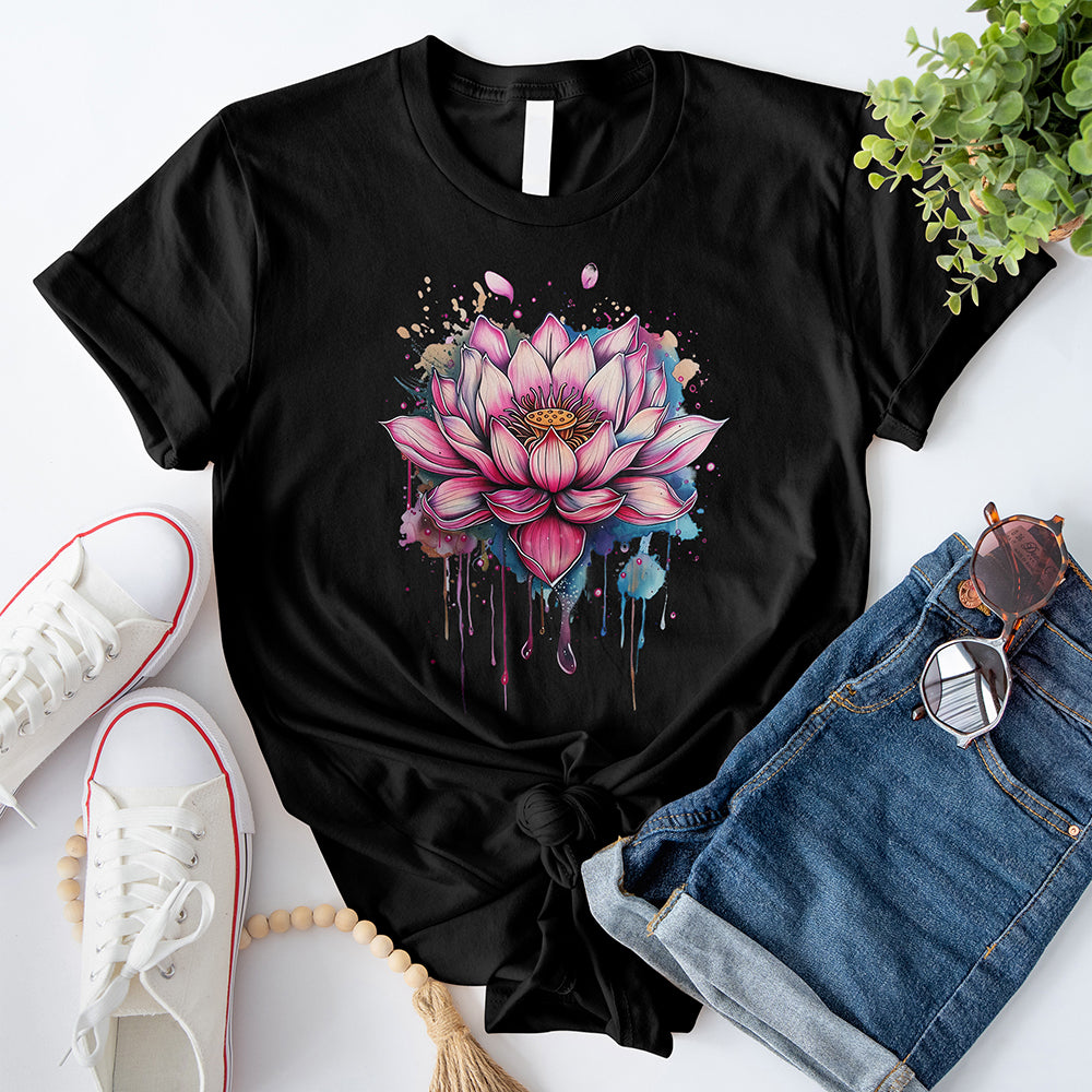 Watercolor Lotus Flower T-Shirt