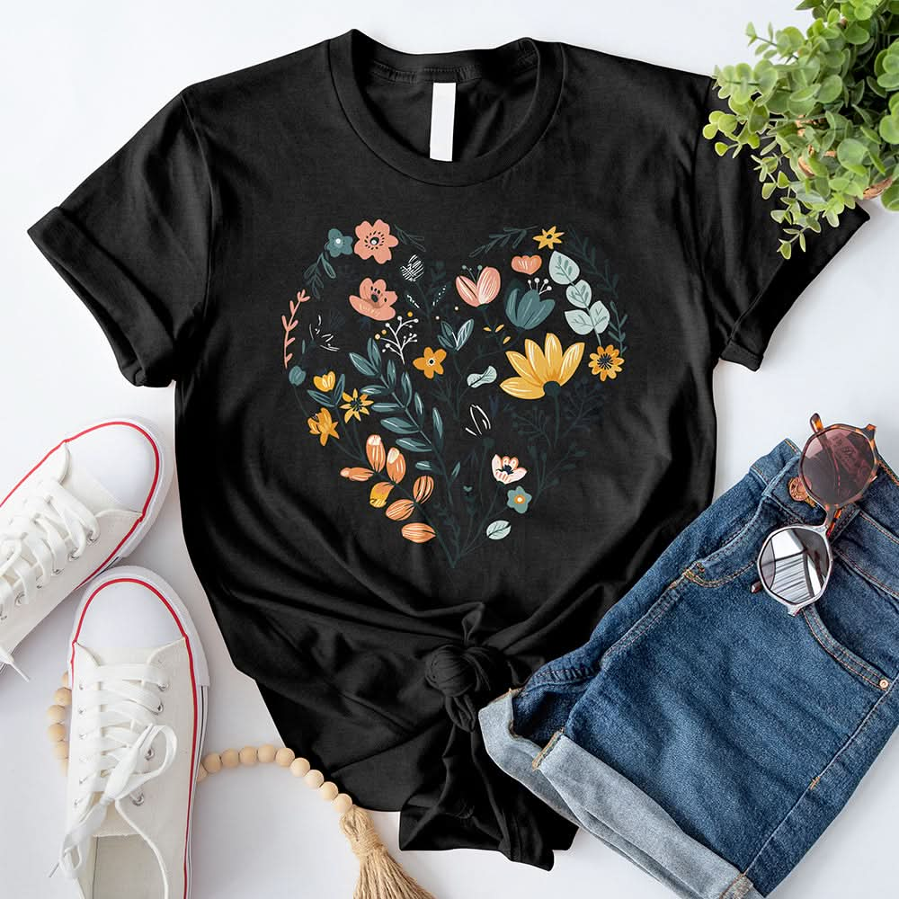 Flower Heart T-Shirt