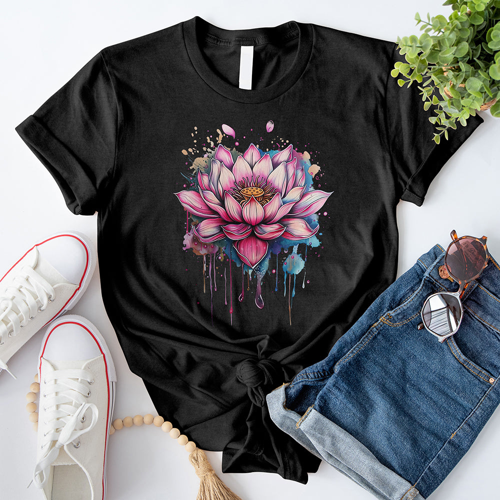 Watercolor Lotus Flower T-Shirt