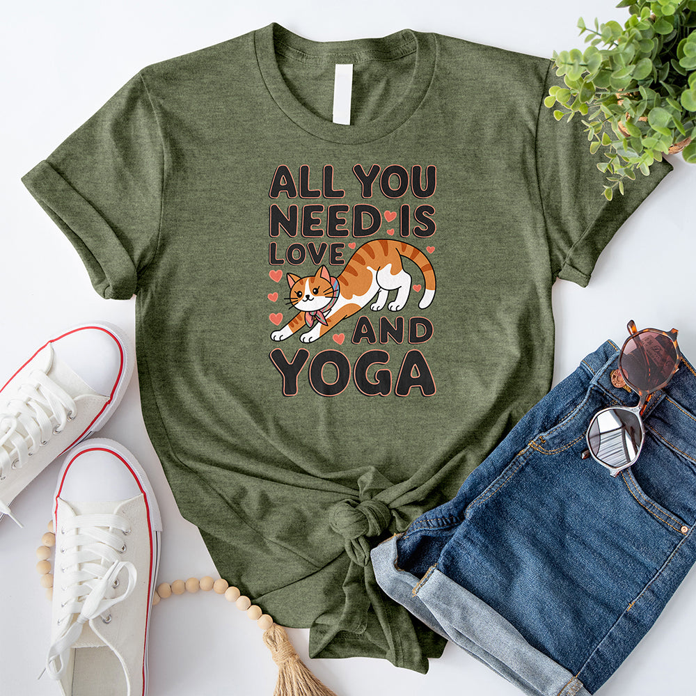 All You Need Is Love and Yoga T-Shirt