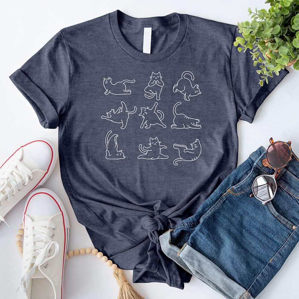 Cats Doing Yoga T-Shirt