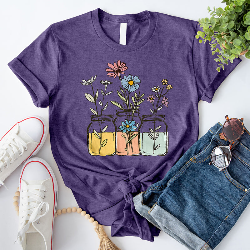 Wild Flowers in Jar T-Shirt