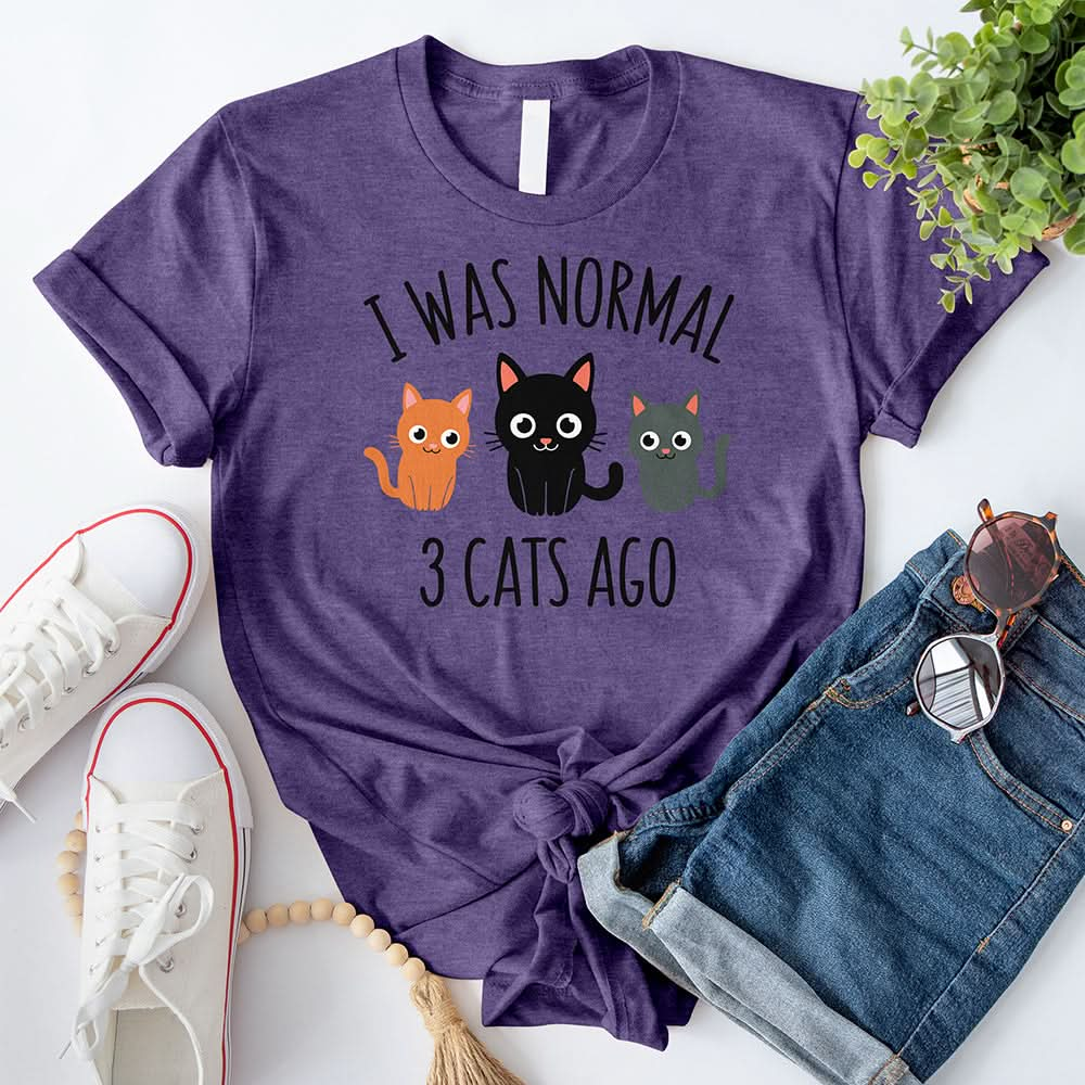 I Was Normal 3 Cats Ago T-Shirt