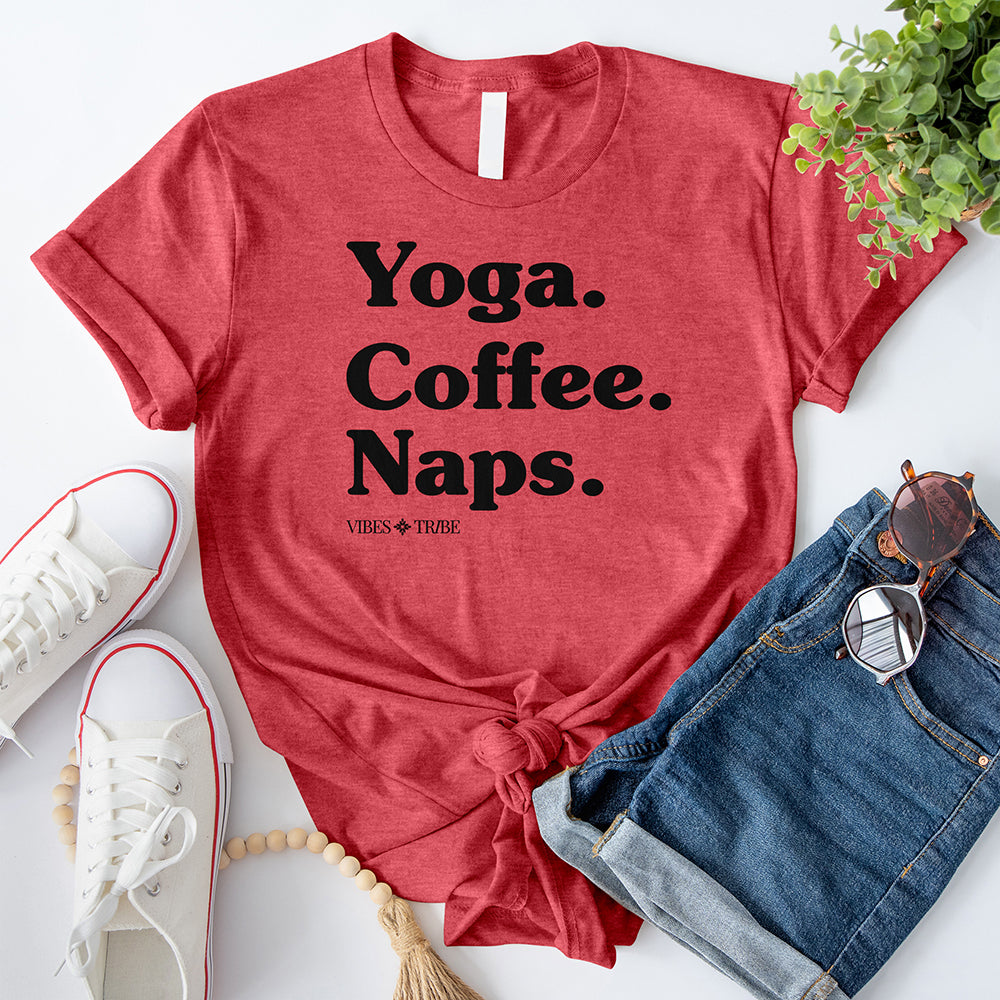 Yoga Coffee Naps T-Shirt