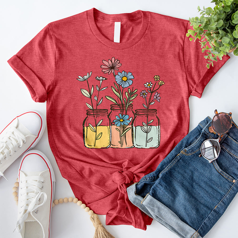 Wild Flowers in Jar T-Shirt