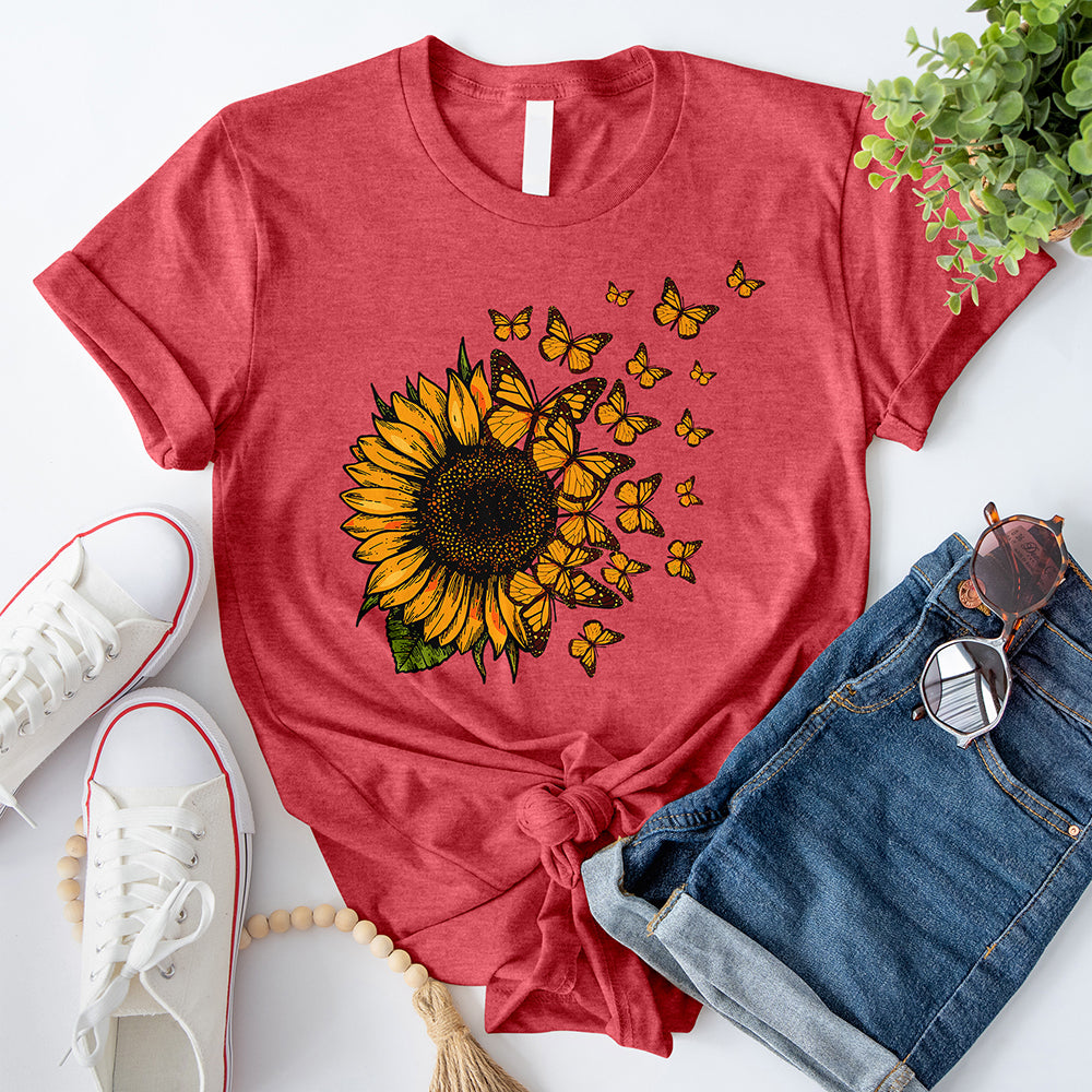 Sunflower Butterfly T-Shirt