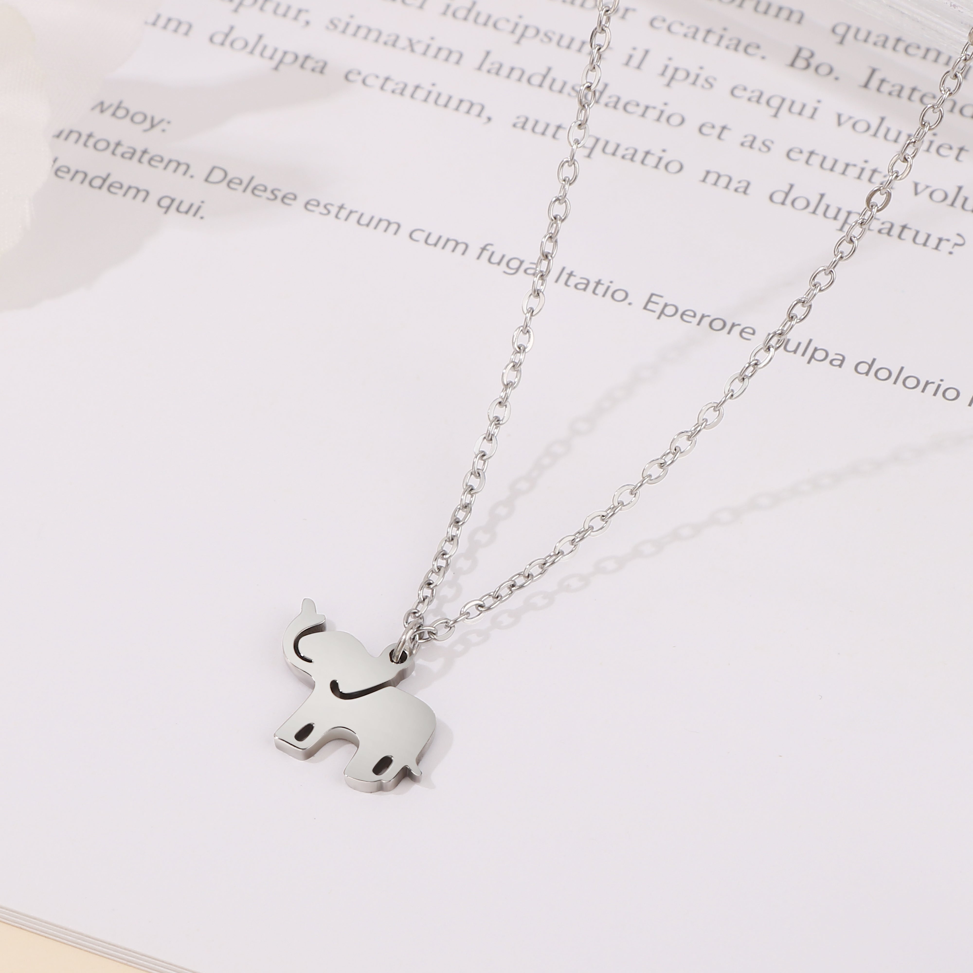 Cheerful Elephant Charm Necklace