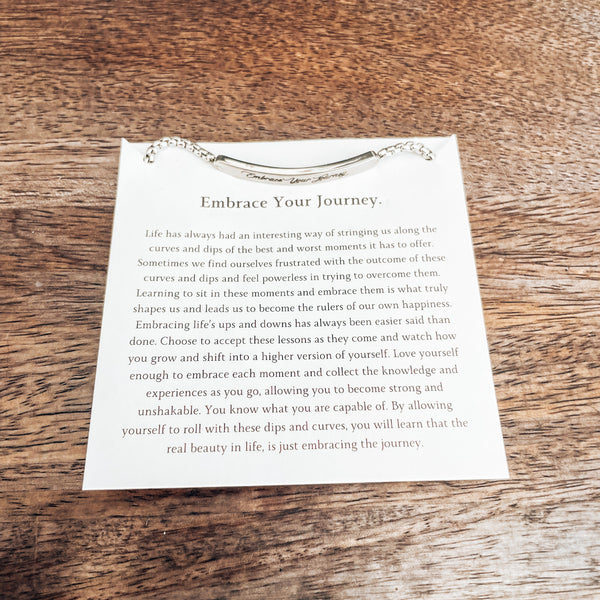 "Embrace Your Journey" Inspirational Bracelet