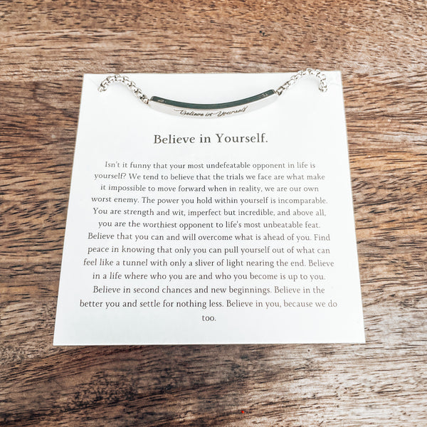 "Believe In Yourself" Inspirational Bracelet