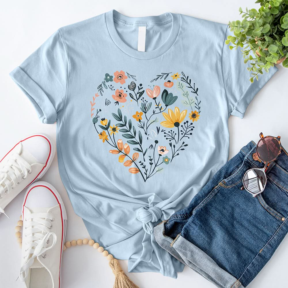 Flower Heart T-Shirt