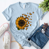 Sunflower Butterfly T-Shirt