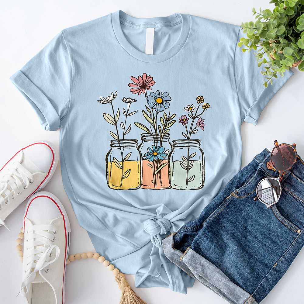 Wild Flowers in Jar T-Shirt