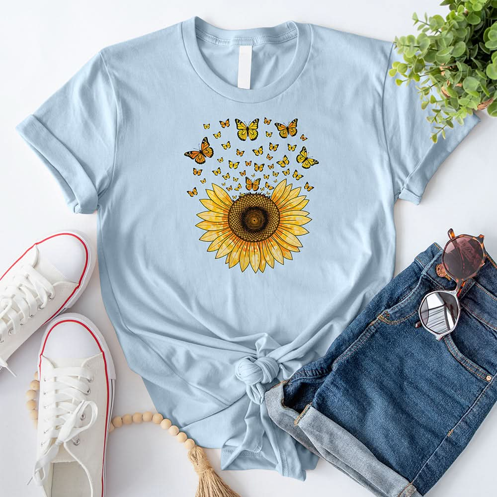 Sunflower Butterfly T-Shirt