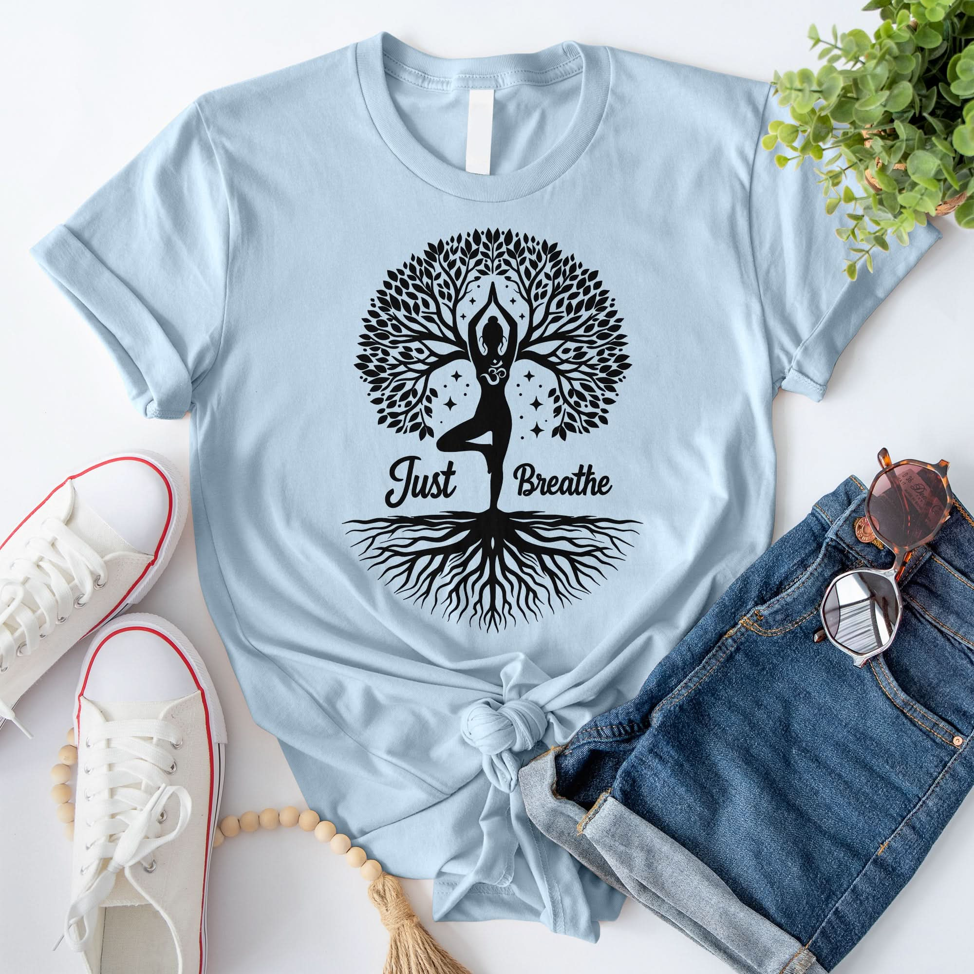 JUST BREATHE, TREE OF LIFE T-Shirt