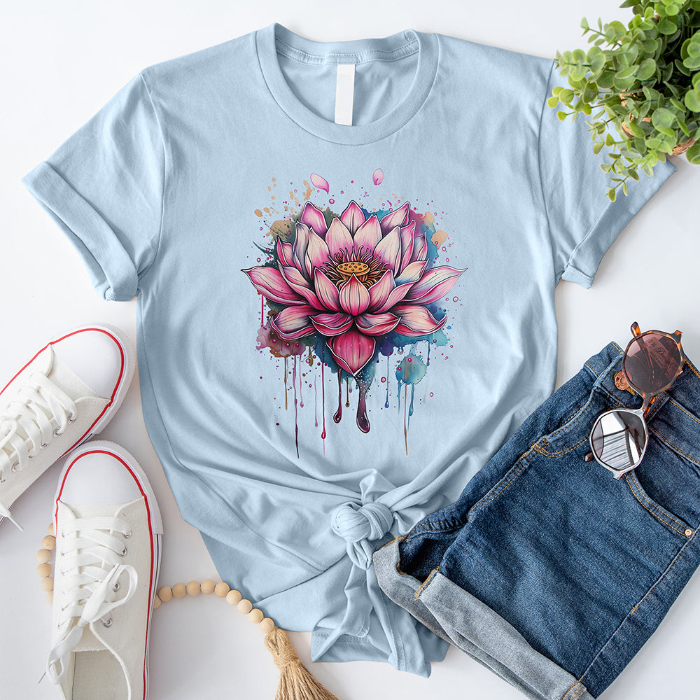 Watercolor Lotus Flower T-Shirt