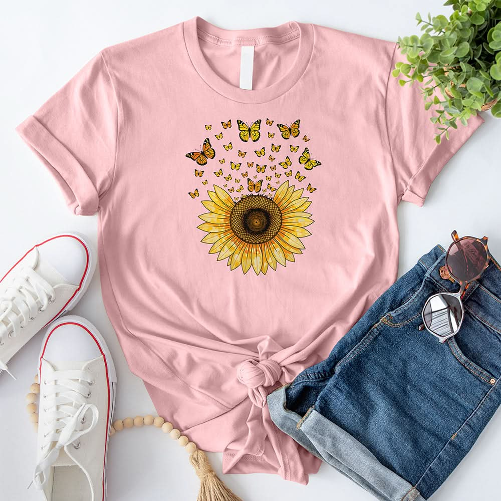 Sunflower Butterfly T-Shirt