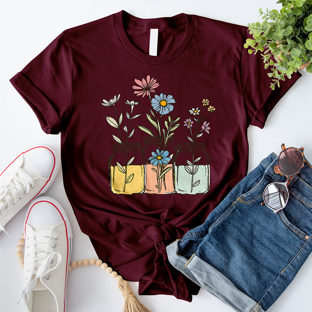 Wild Flowers in Jar T-Shirt