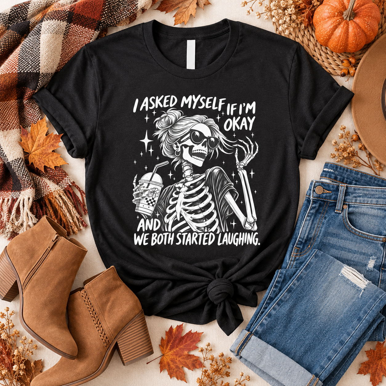 Mental Health Halloween Tshirt Black