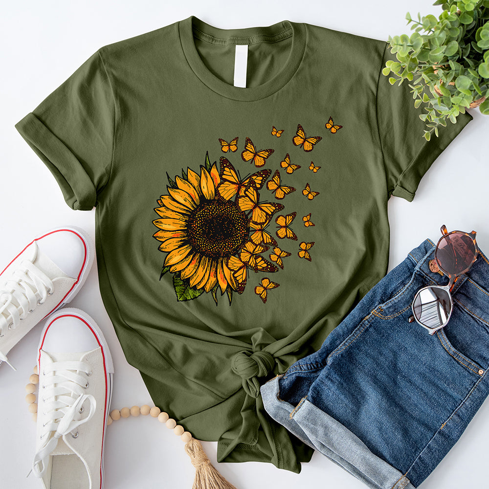 Sunflower Butterfly T-Shirt