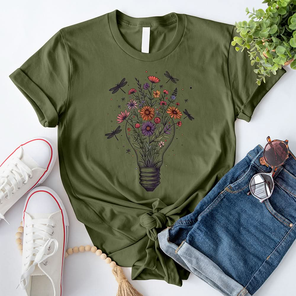 Light Bulb Vase T-Shirt