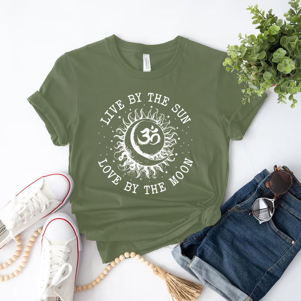 Live By Sun, Love By Moon Namaste Tee