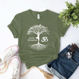 Just Breathe, Tree Of Life Inspirational Tee