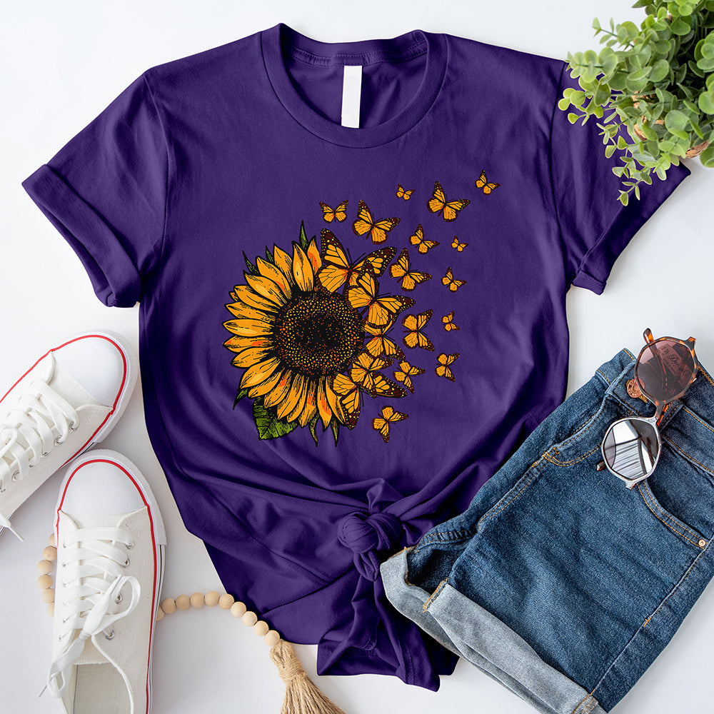 Sunflower Butterfly T-Shirt