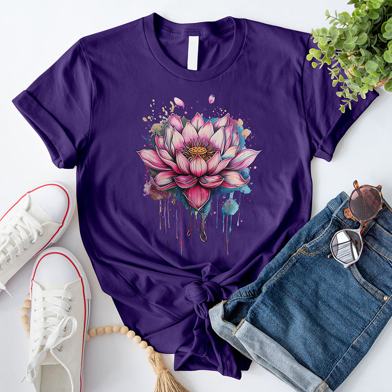 Watercolor Lotus Flower T-Shirt