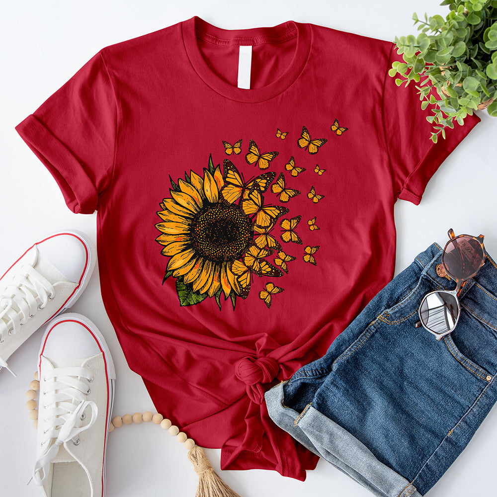 Sunflower Butterfly T-Shirt