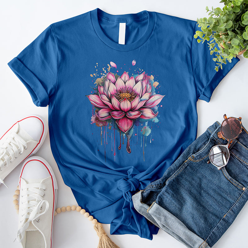 Watercolor Lotus Flower T-Shirt