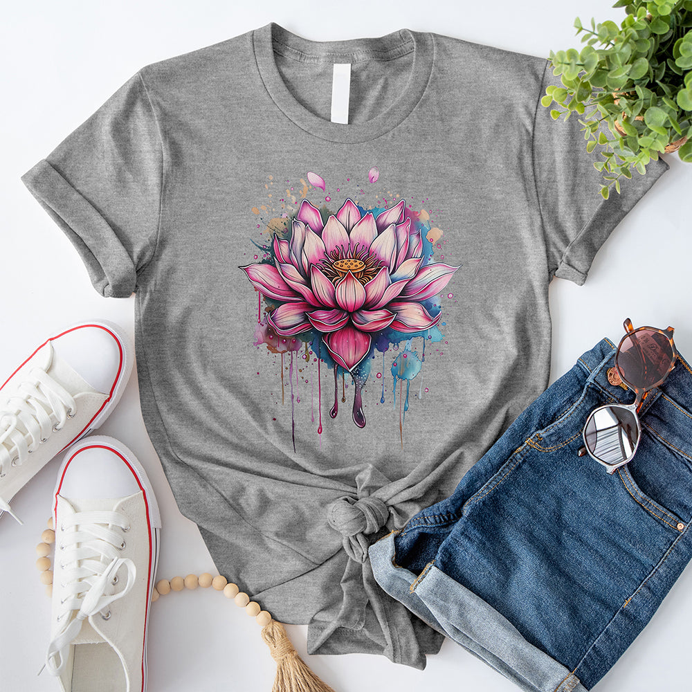 Watercolor Lotus Flower T-Shirt