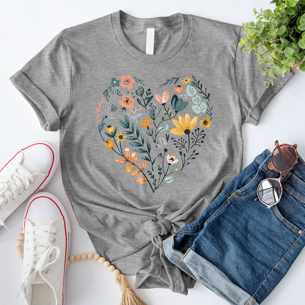 Flower Heart T-Shirt