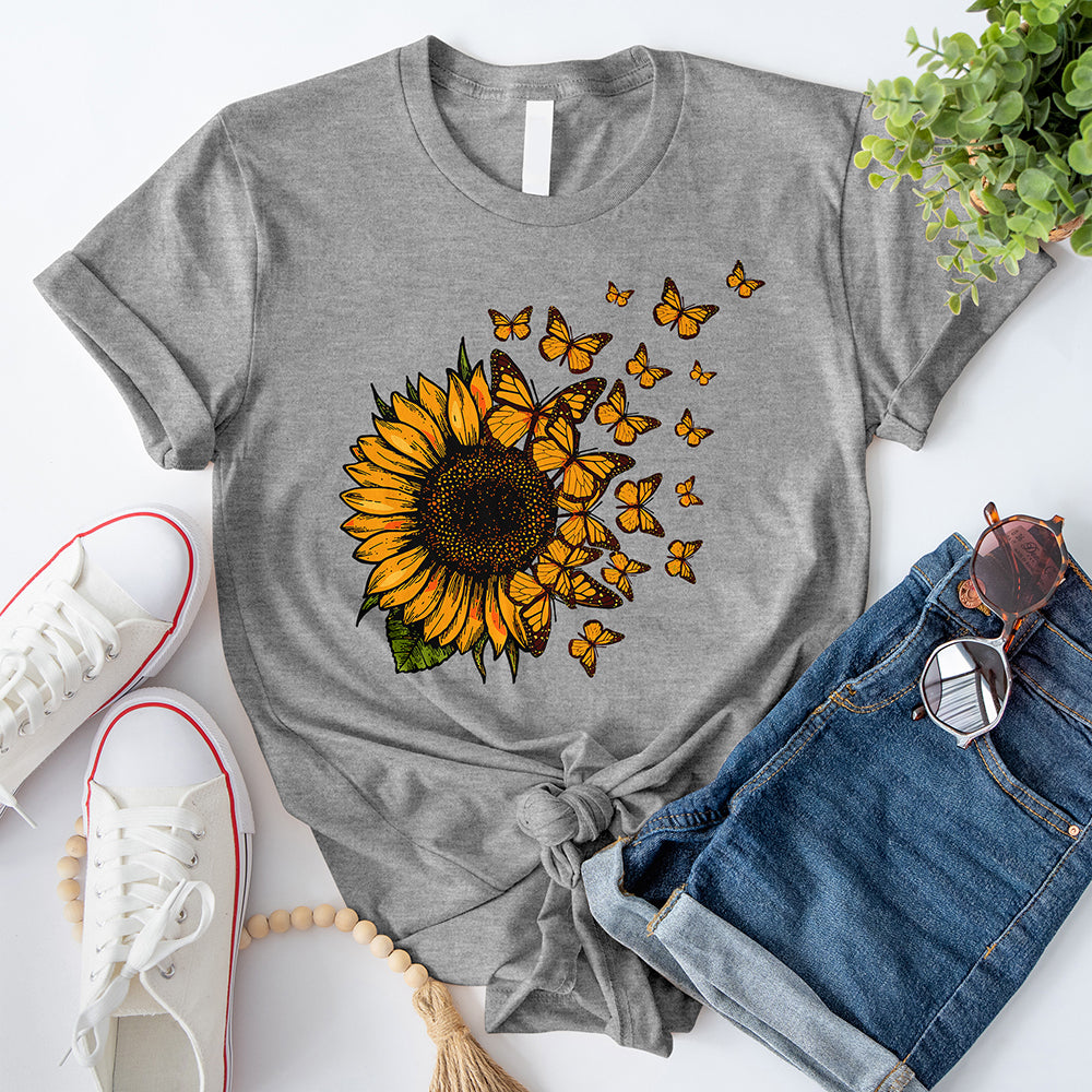 Sunflower Butterfly T-Shirt