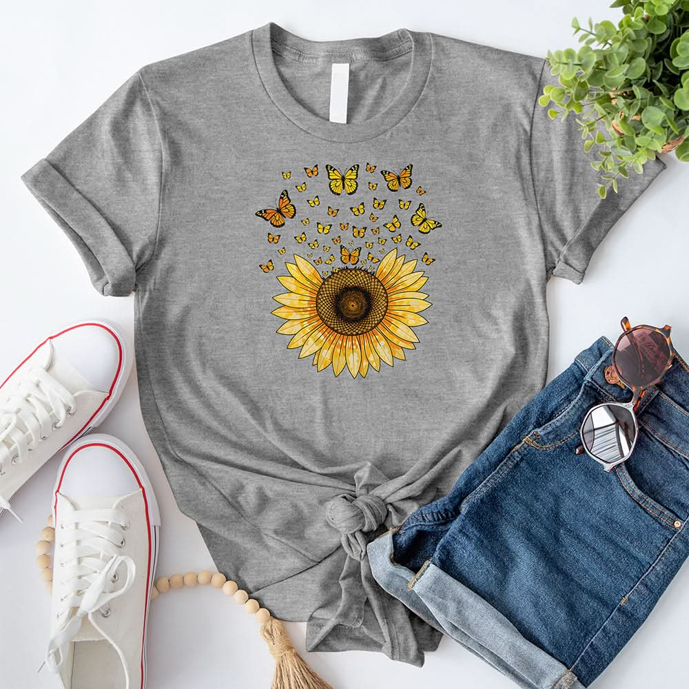 Sunflower Butterfly T-Shirt