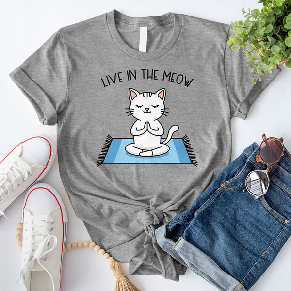 Cute Yoga Cat T-Shirt