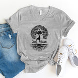 Just Breathe Tree Of Life V-Neck